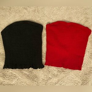 Bundle of Two Garage Smocked Tube Tops